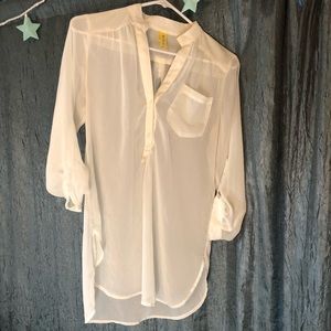 White see through top